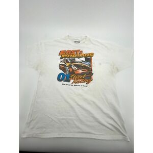 Fast & Furious T Shirt Mens 2XL(50/52) White Cotton 01 Street‎ Racing Movie Car